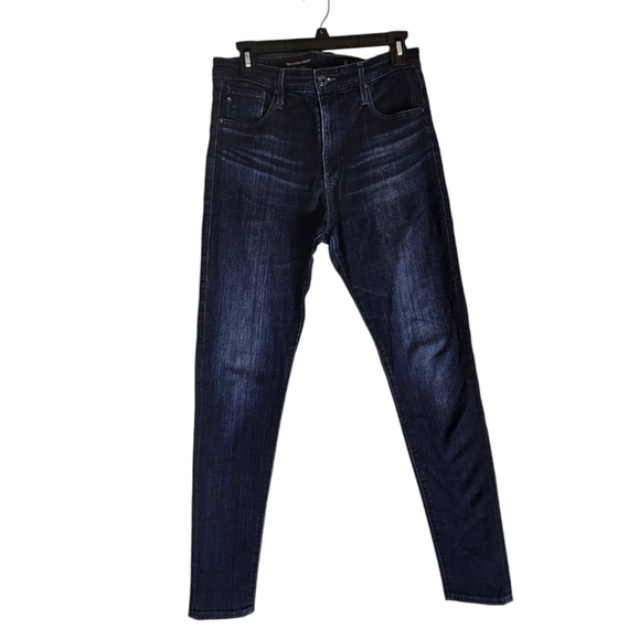 Ag Adriano Goldschmied The Farrah High Rise Skinny Dark Blue Jeans 30 Preowned - Picture 1 of 10